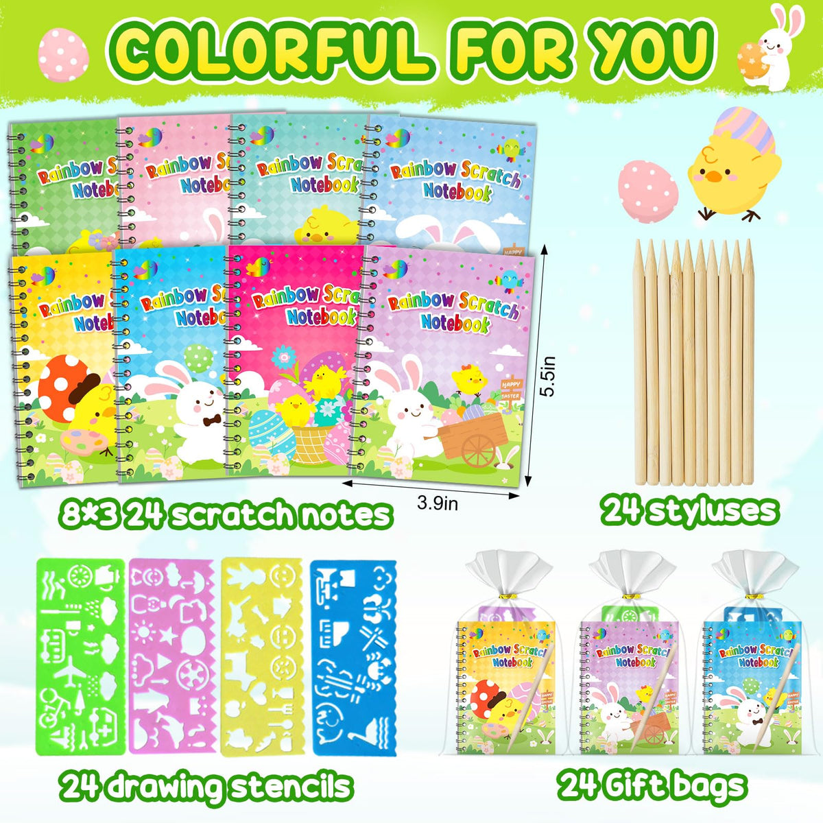 Pigipigi Kids scratch art stylus for mess-free color reveal.