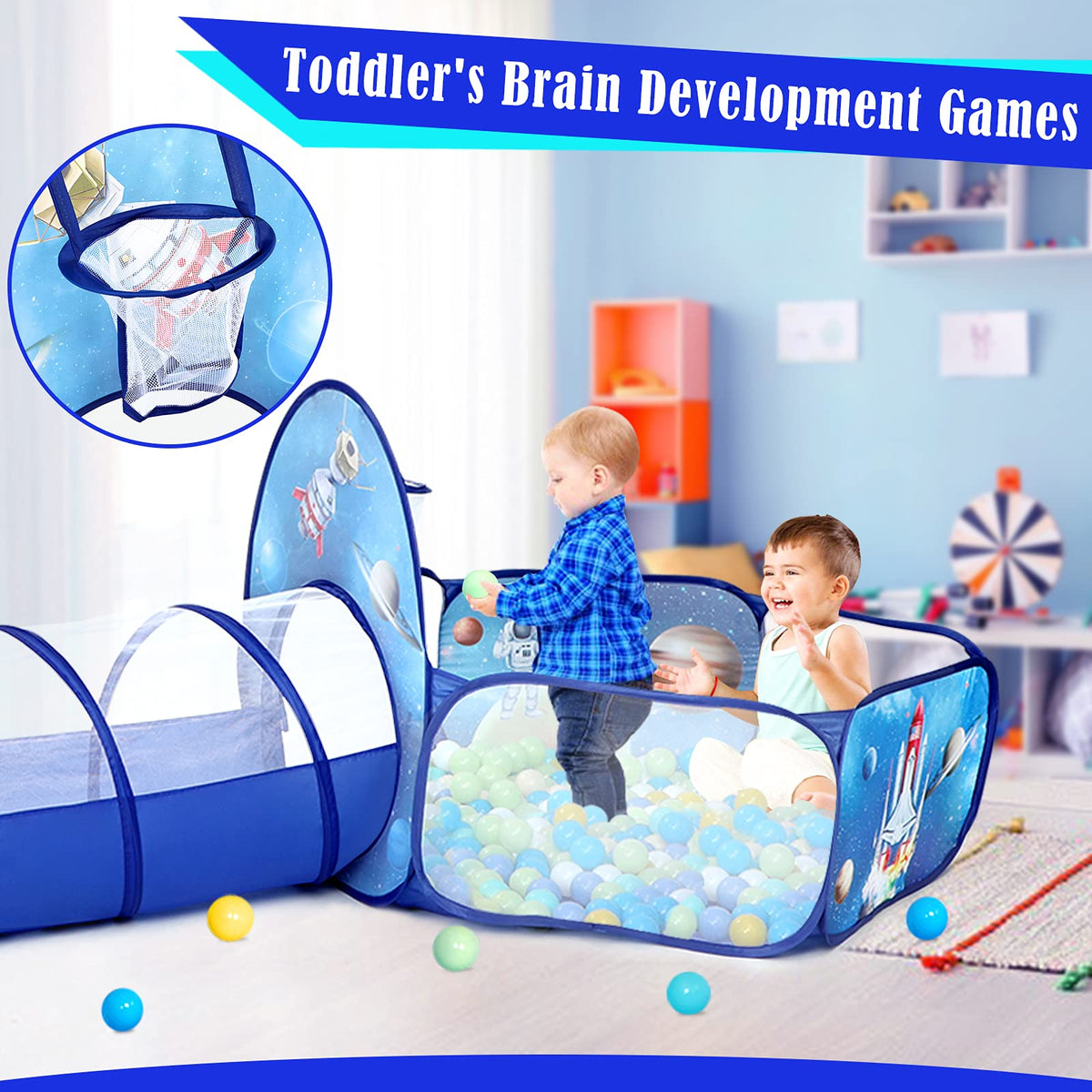 PigPigPen 3in-1 Play Tent, flexible space-themed pretend play options.