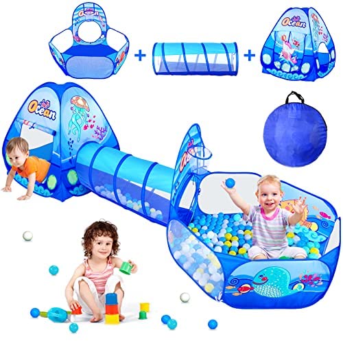 Ocean-themed tunnel section encouraging crawling and exploration