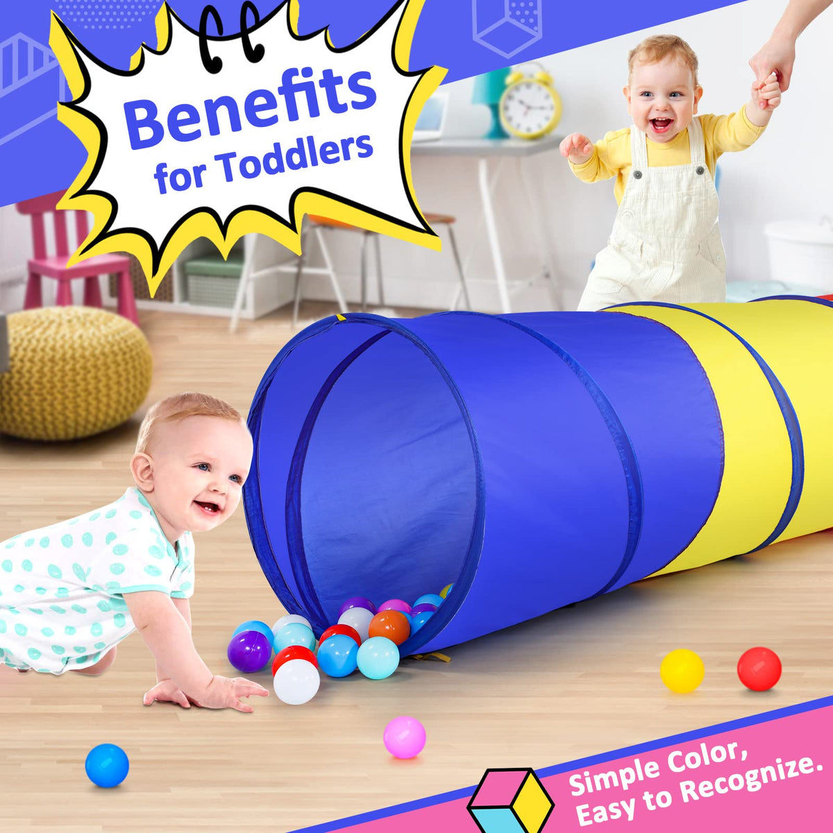 PigPigPen tunnel for dogs and kids, indoor-outdoor fun in a compact shape.