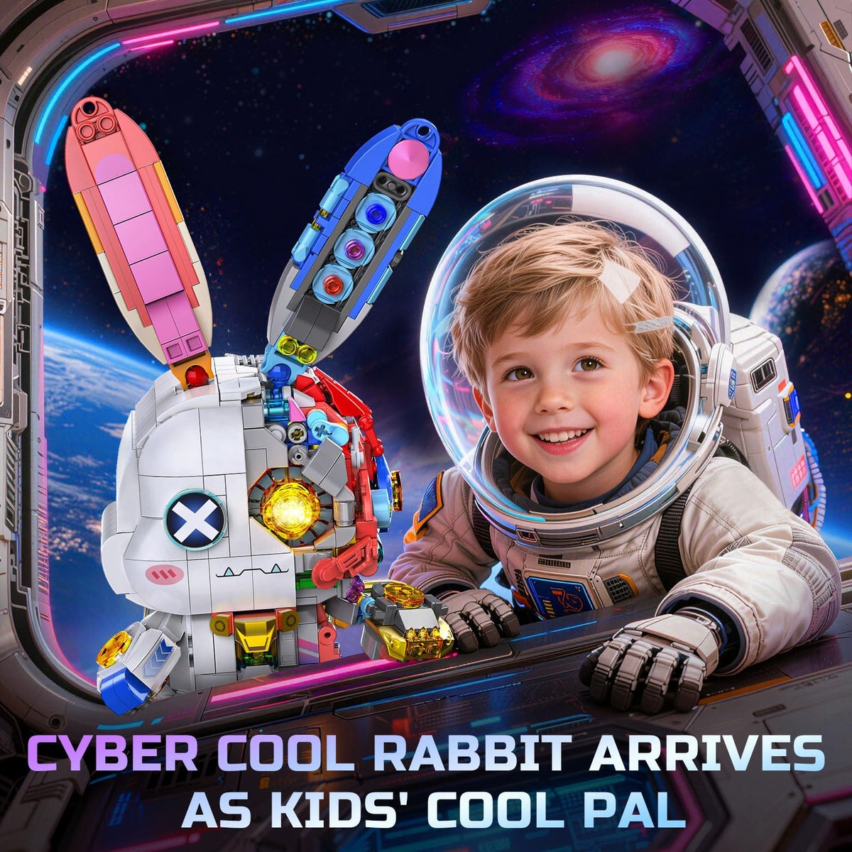 PIKARO cyber bunny collection decor piece for living room shelf