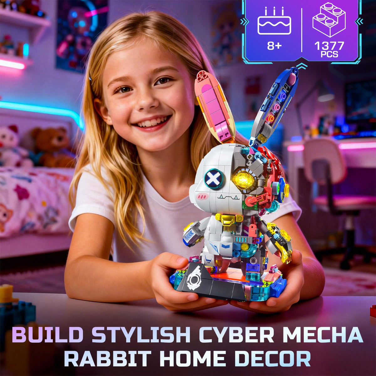 PIKARO cyber bunny exposed gears add mechanical aesthetic