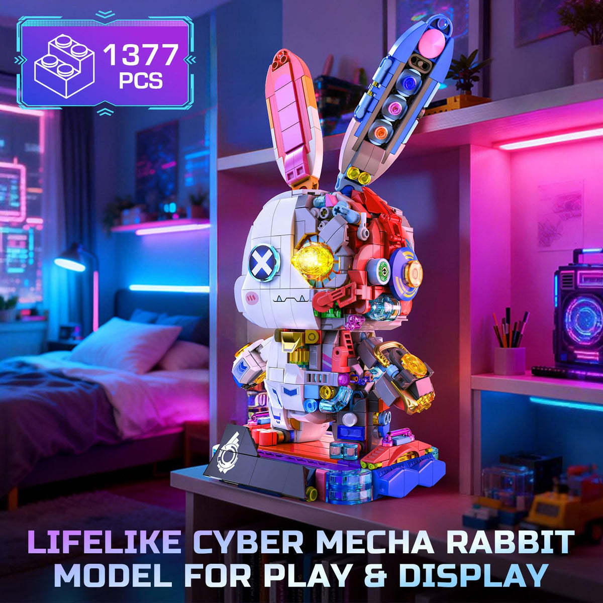 PIKARO cyber bunny rotatable head enables dynamic posing