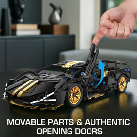 PIKARO car model with openable doors revealing interior details.