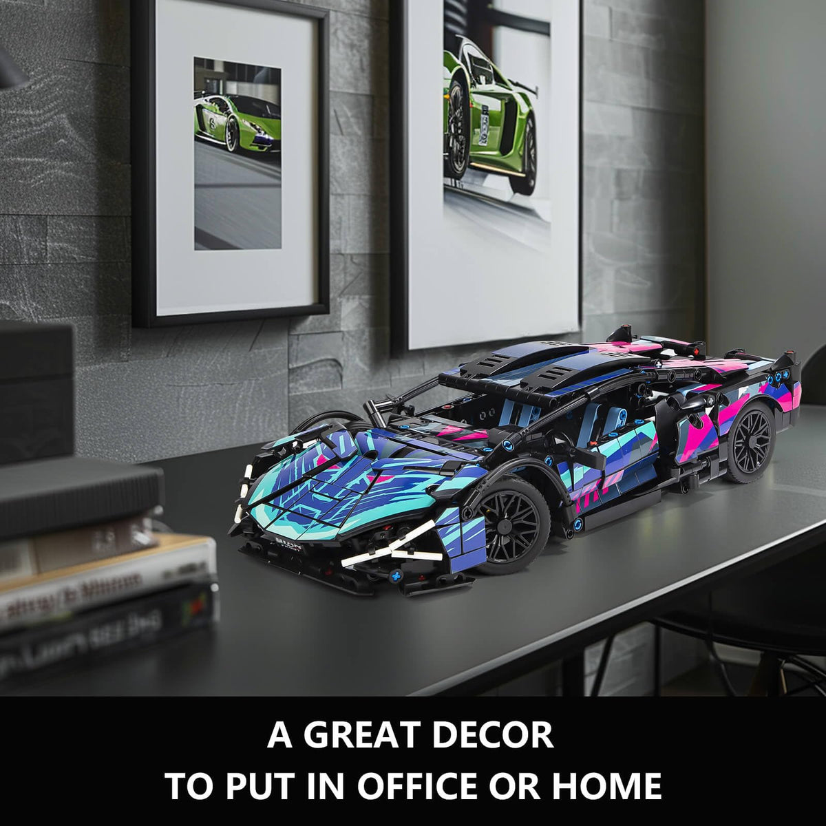 PIKARO race car with rotatable steering wheel for realism.
