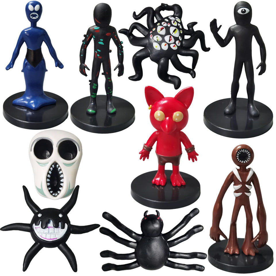PIKATANG 9 PCS action figures in vibrant colors for display or play.
