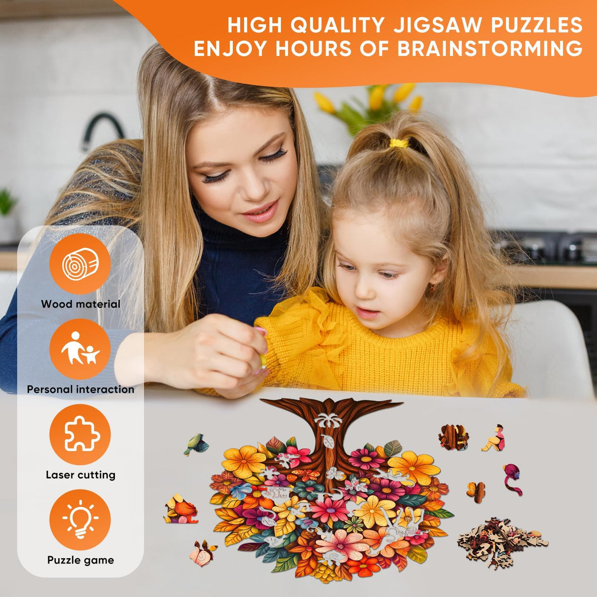 Pikoqunc wooden puzzle display-ready for home decor spaces.