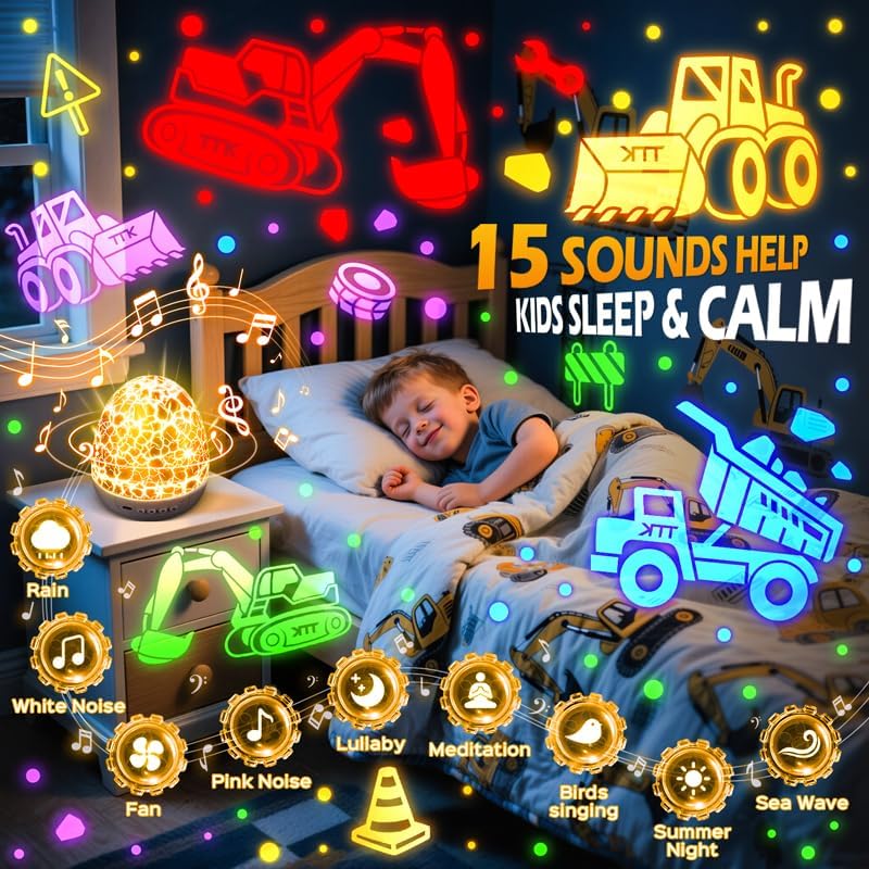PIKOY Excavator night light offers 31 color modes for mood