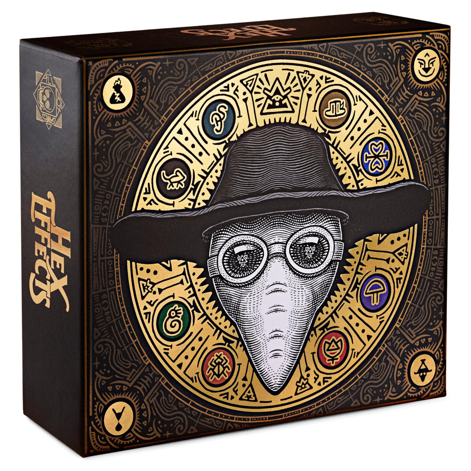 Pillbox Games Hex Effects cards laid out for fast setup and tense play at game night.