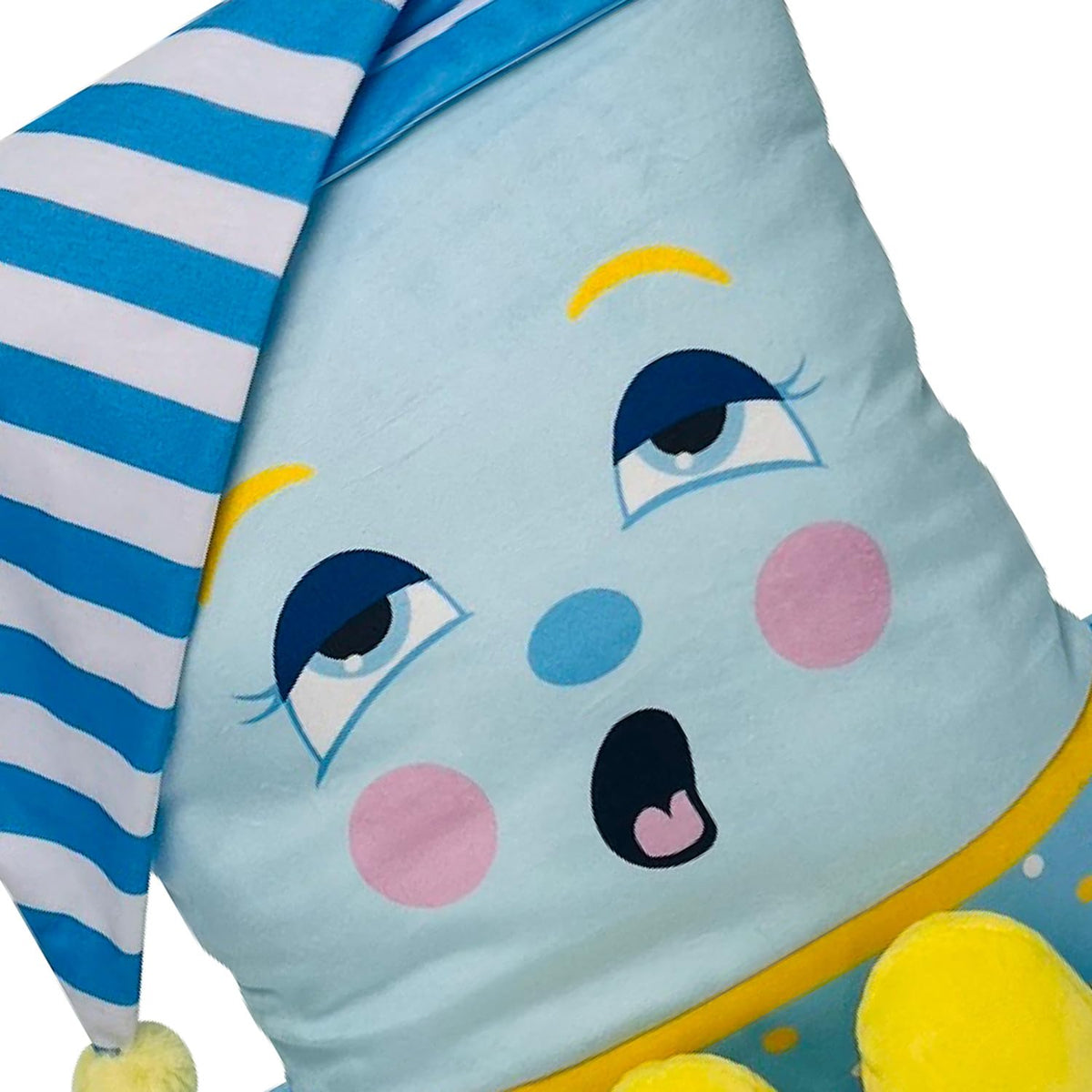 Pillow People PJ Sandman plush in hugging position ideal for naps and travel.