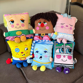 Pillow People rectangle pillow-toy ready for cuddles and imaginative play.