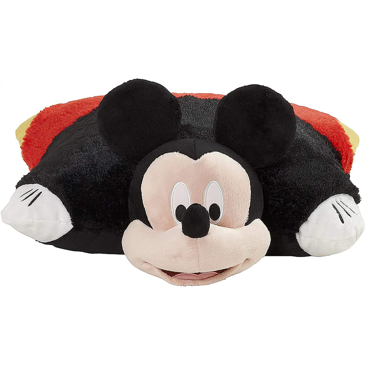 Mickey Mouse Pillow Pet by Disney opens to a soft pillow for reading.