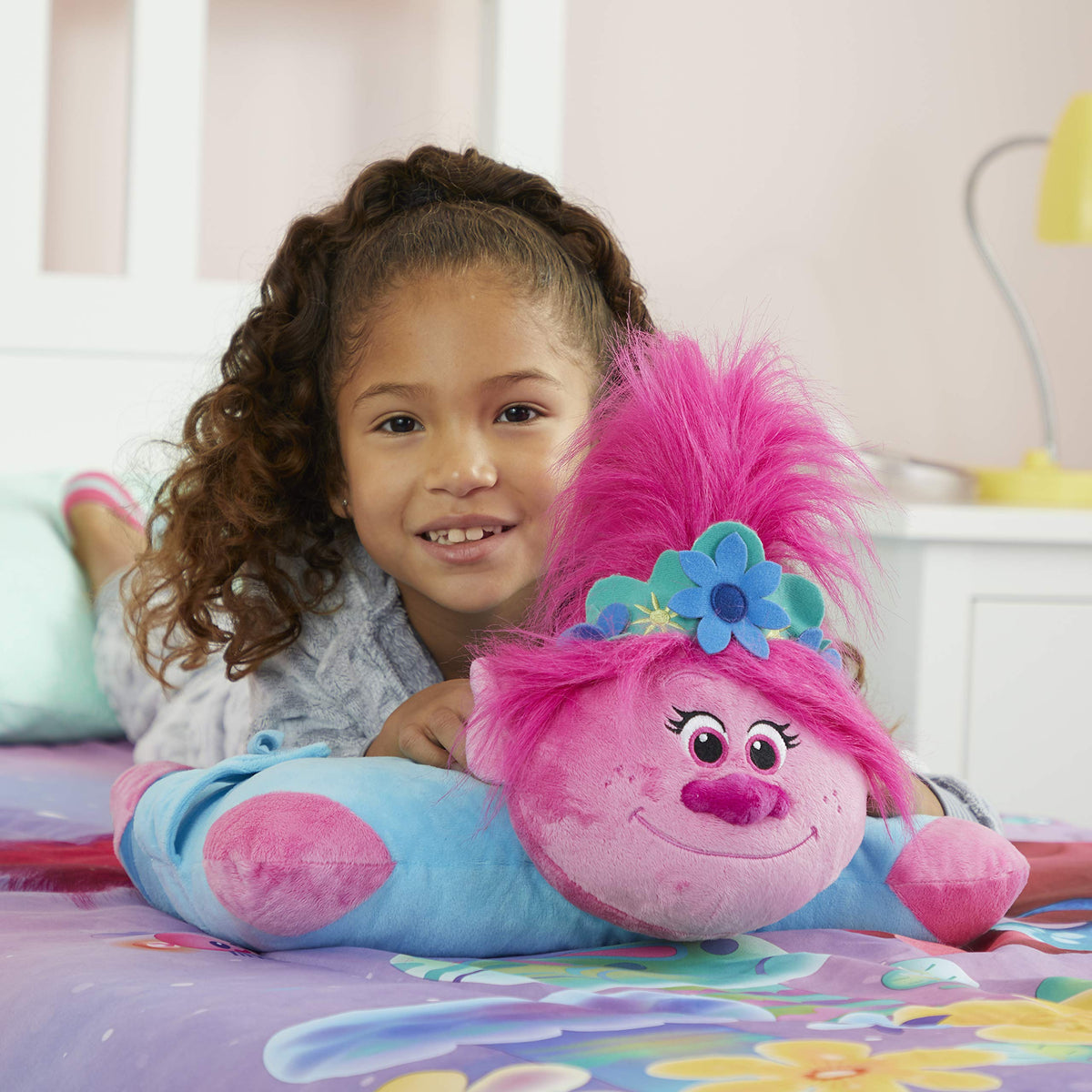 DreamWorks Pillow Pets Poppy in blue dress ready for play