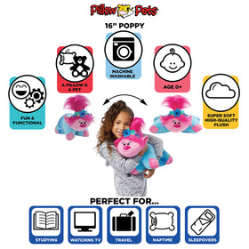 Pillow Pets Poppy kid-friendly bedtime companion
