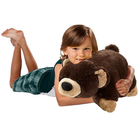 Mr. Bear adds playful decor to a kid's room and doubles as a pillow.