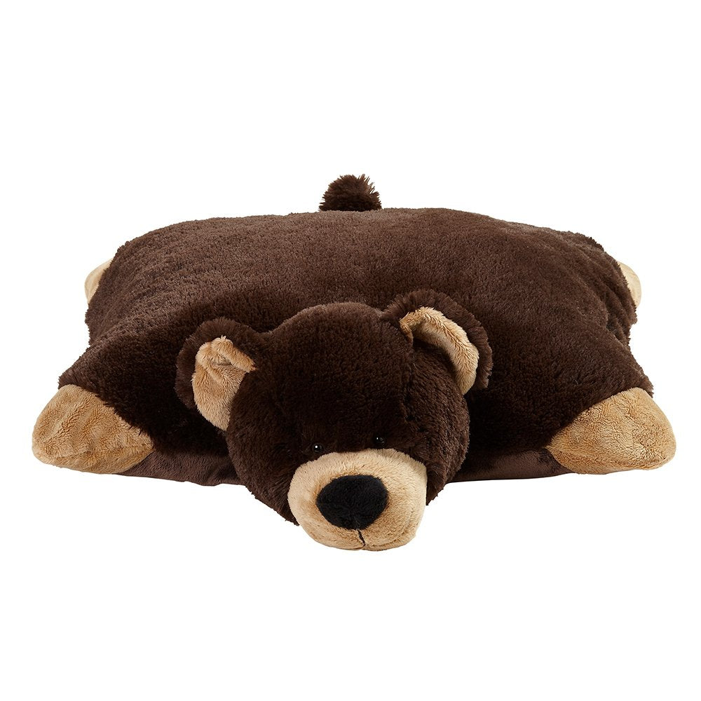 Machine-washable chenille keeps Pillow Pets Mr. Bear soft and fresh.