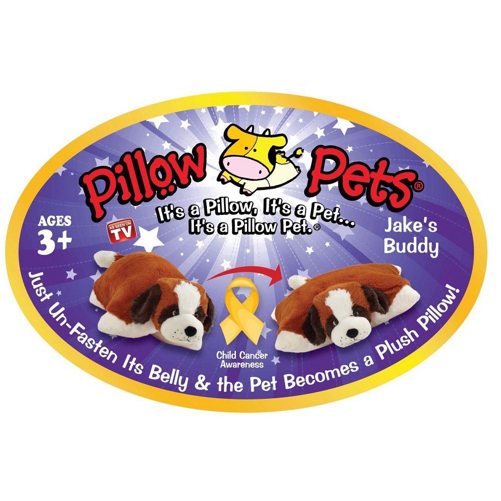 Pillow Pets St. Bernard as bedtime companion and decor.
