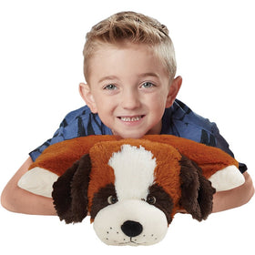 Pillow Pets St. Bernard chenille plush, washable for easy care.