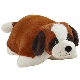 Pillow Pets St. Bernard plush 18-inch cuddle buddy for play and nap.