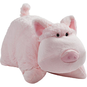 Pillow Pets Wiggly Pig 18-inch plush in pink for cozy reading