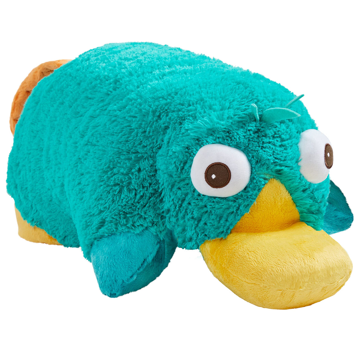 Pillow Pets Perry folding plush pillow in 18-inch size for cozy lounging.