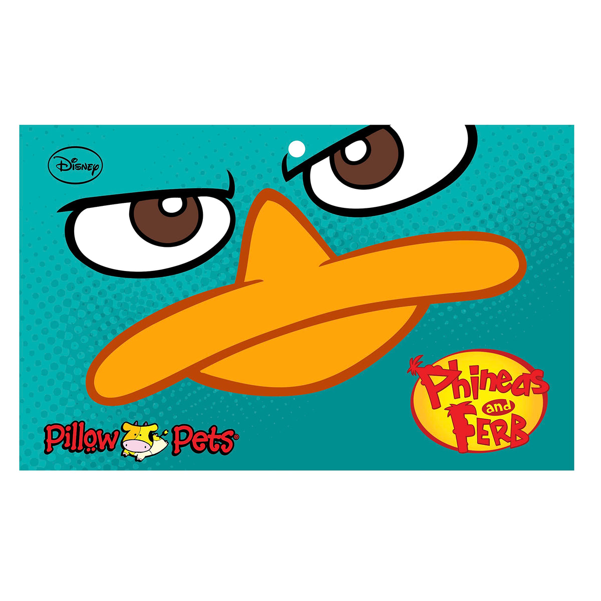 Pillow Pets Perry machine washable tag indicating easy cleaning.