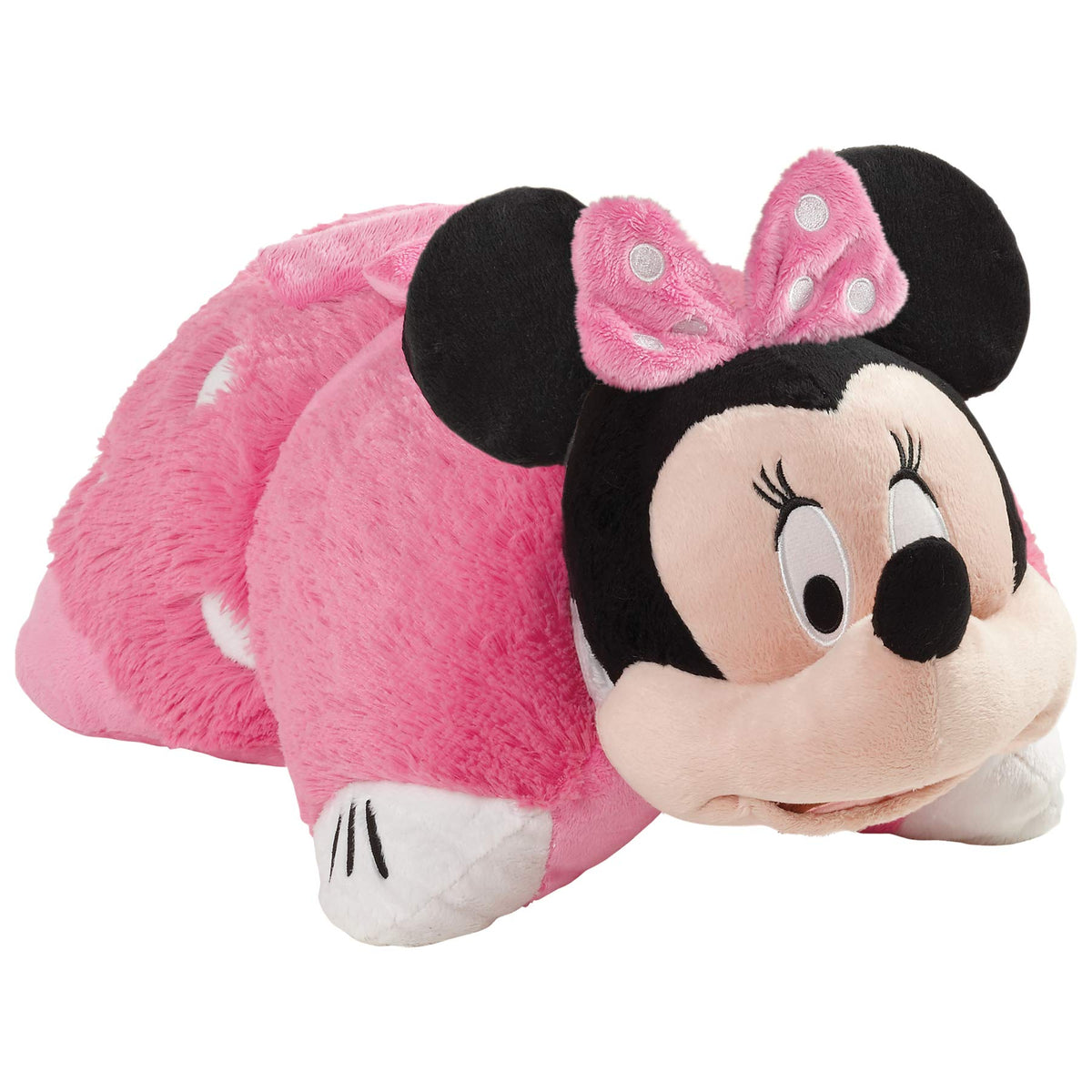 Pillow Pets Pink Minnie Mouse plush ready for cuddles and pillow use.