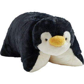 Pillow Pets Playful Penguin plush front view, cuddly toy for imagination and naps.