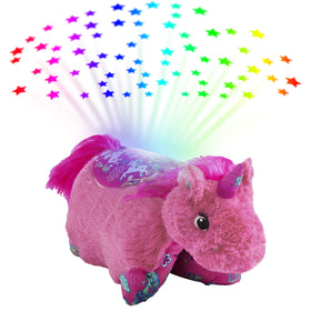 Pillow Pets Sleeptime Lite Pink Unicorn projects starry ceiling lights for bedtime