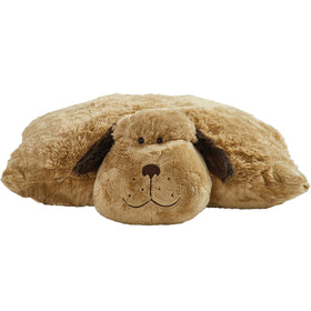 Pillow Pets Snuggly Puppy with closed Velcro becomes a plush cozy pet.