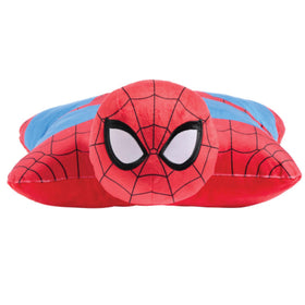 Pillow Pets Spider-Man in a dynamic hero pose for action fun.