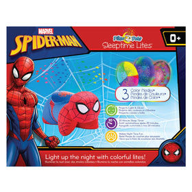 Pillow Pets Spider-Man Sleeptime Lite is compact at 11 inches for travel or small rooms.