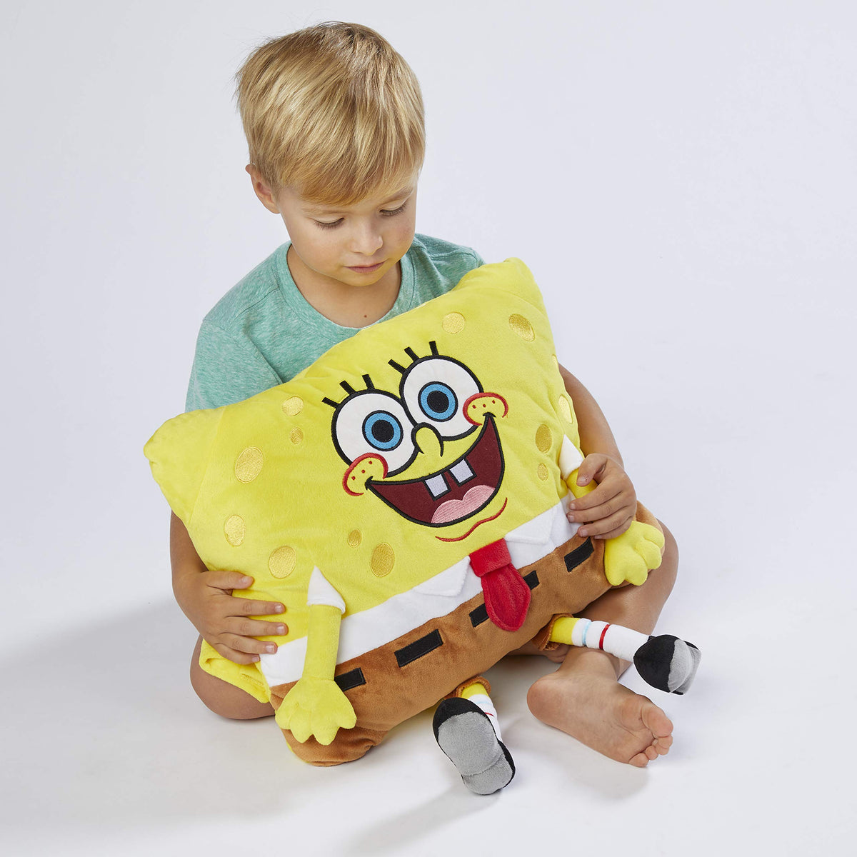 Pillow Pets Spongebob Squarepants in kids' room adds bedtime comfort.