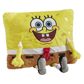 Pillow Pets Spongebob Squarepants plush front view, ideal for cuddling.