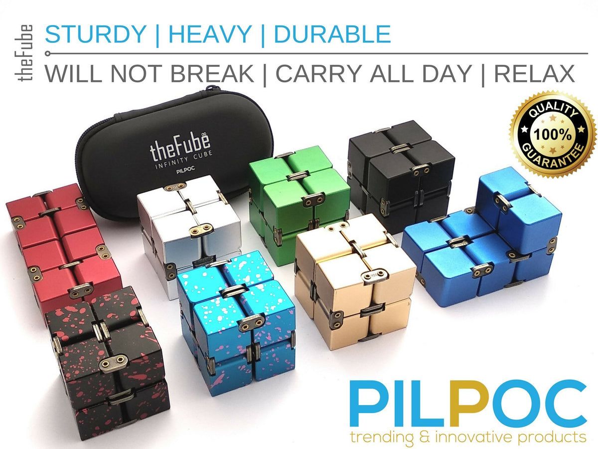 PILPOC theFube Infinity Cube gold protective case keeps it safe on the go.