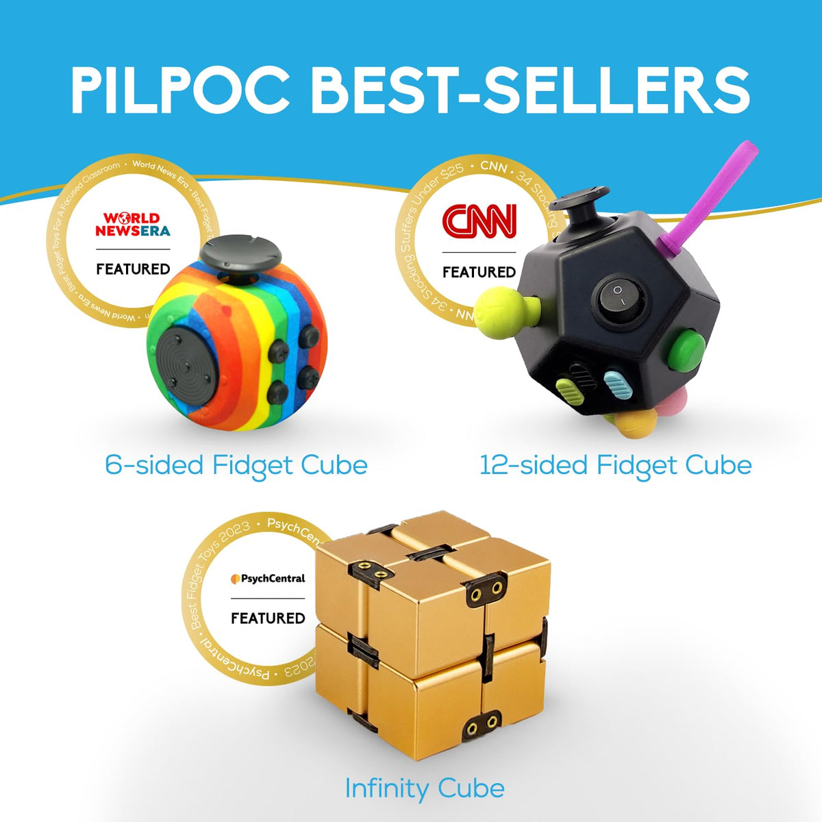 PILPOC theFube Infinity Cube red portable cube supports daily calm.