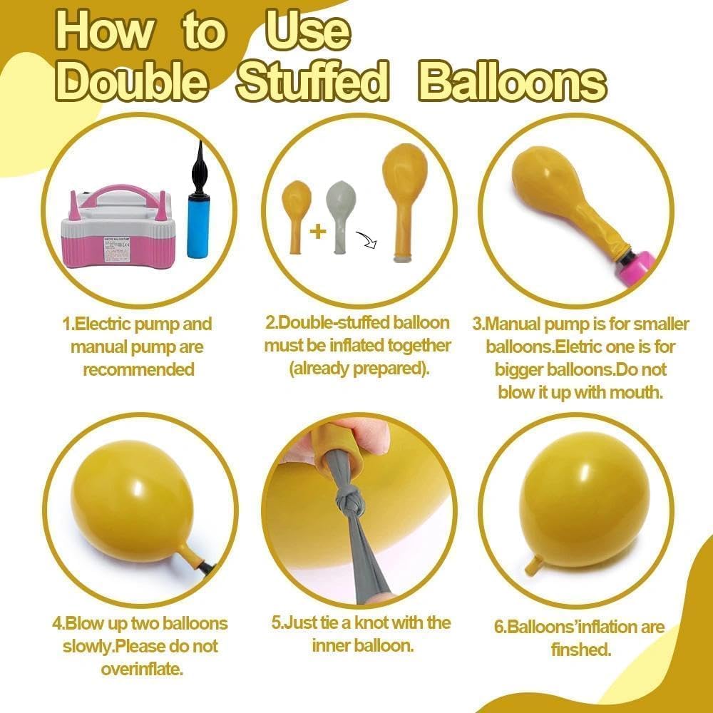 Pinbra kit includes five, ten, twelve, and eighteen inch balloons for versatile arches.