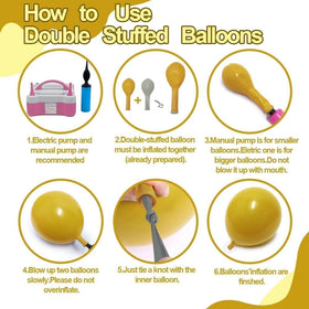 Pinbra kit includes five, ten, twelve, and eighteen inch balloons for versatile arches.