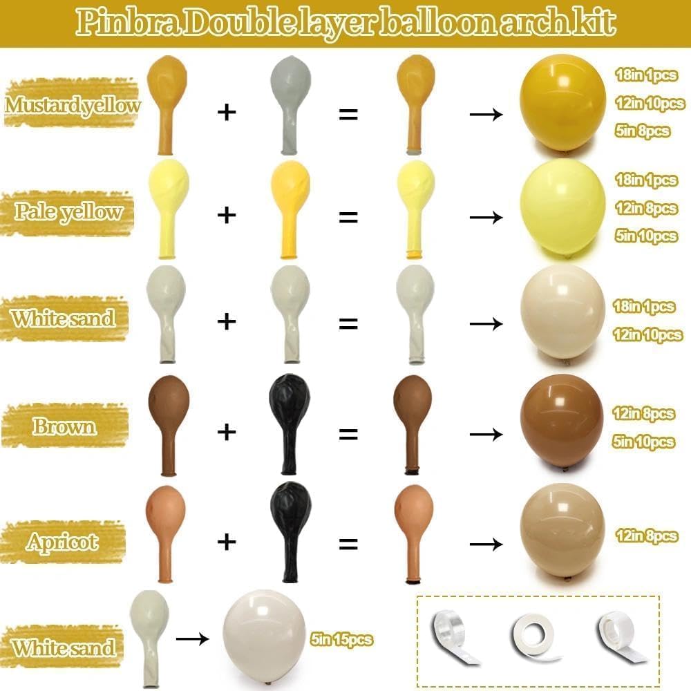 Pinbra bee balloons in mustard yellow add playful accents for gender reveals.