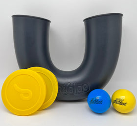 Pindaloo portable design works indoors and outdoors for versatile fun.