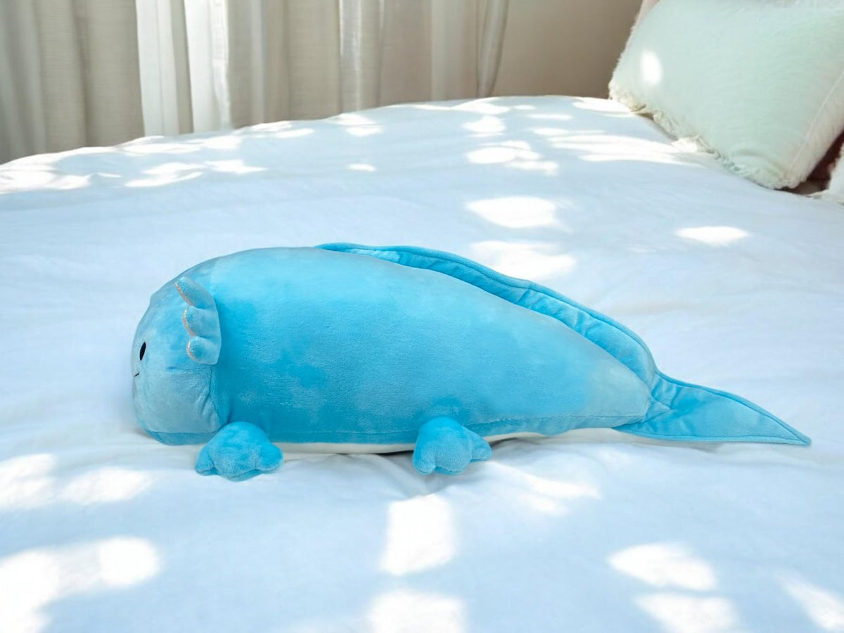 Pineapple Axolotl Plush 24-inch giant hug-worthy companion for cozy evenings.