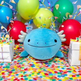 Pineapple Axolotl Plush 24-inch giant kawaii design, cute decor for bedrooms.