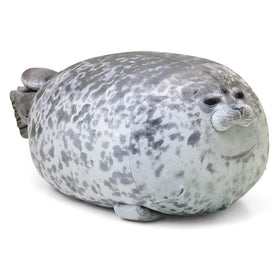 Pineapple seal plush giant offers cuddly comfort for kids and adults.