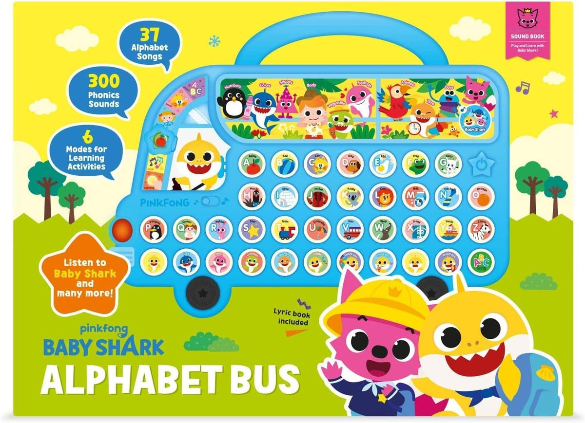 Pinkfong Baby Shark ABC Bus battery compartment for easy power.