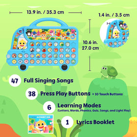 Pinkfong Baby Shark ABC Bus driver figure engages kids during play.