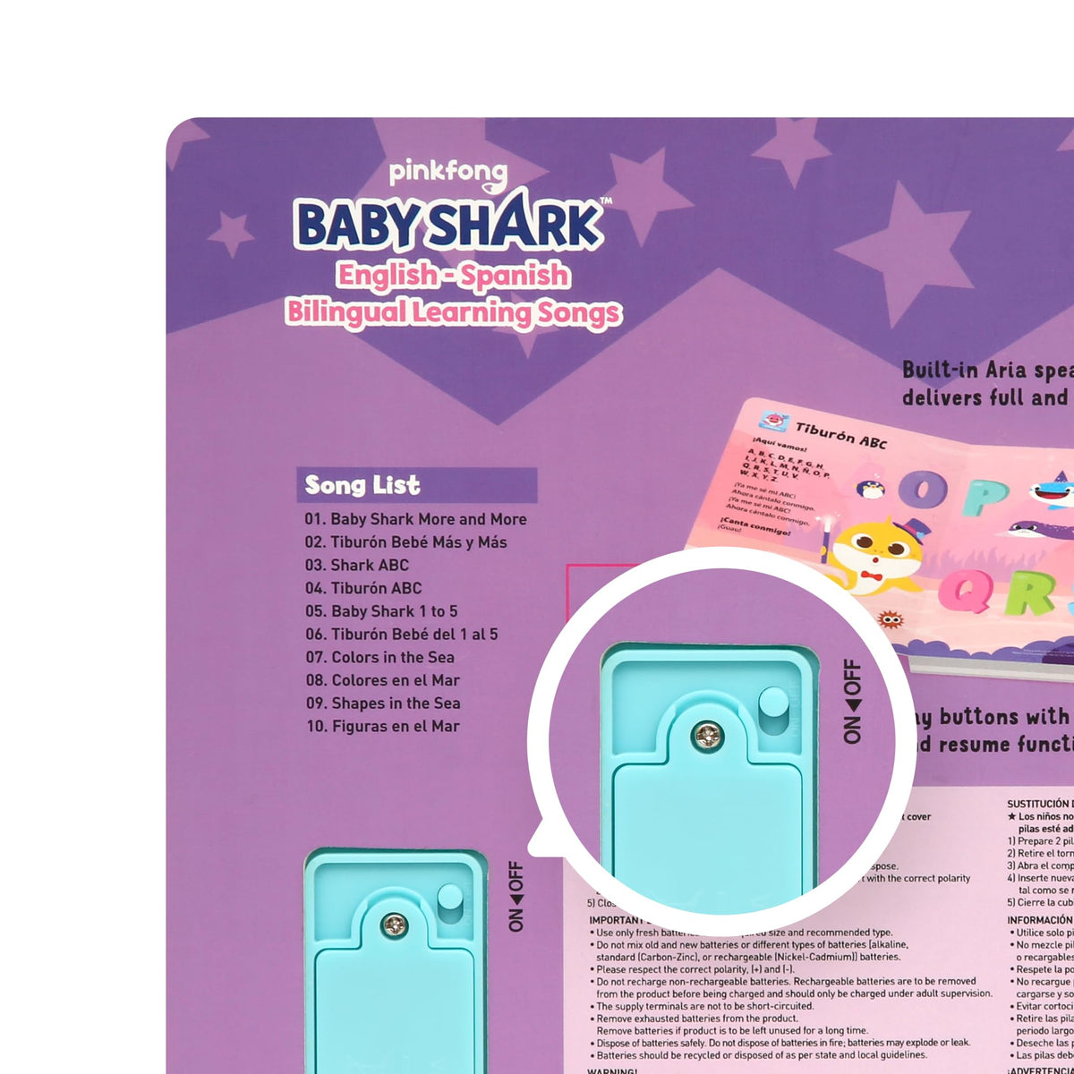Pinkfong Baby Shark child reading, engaging in story-time.