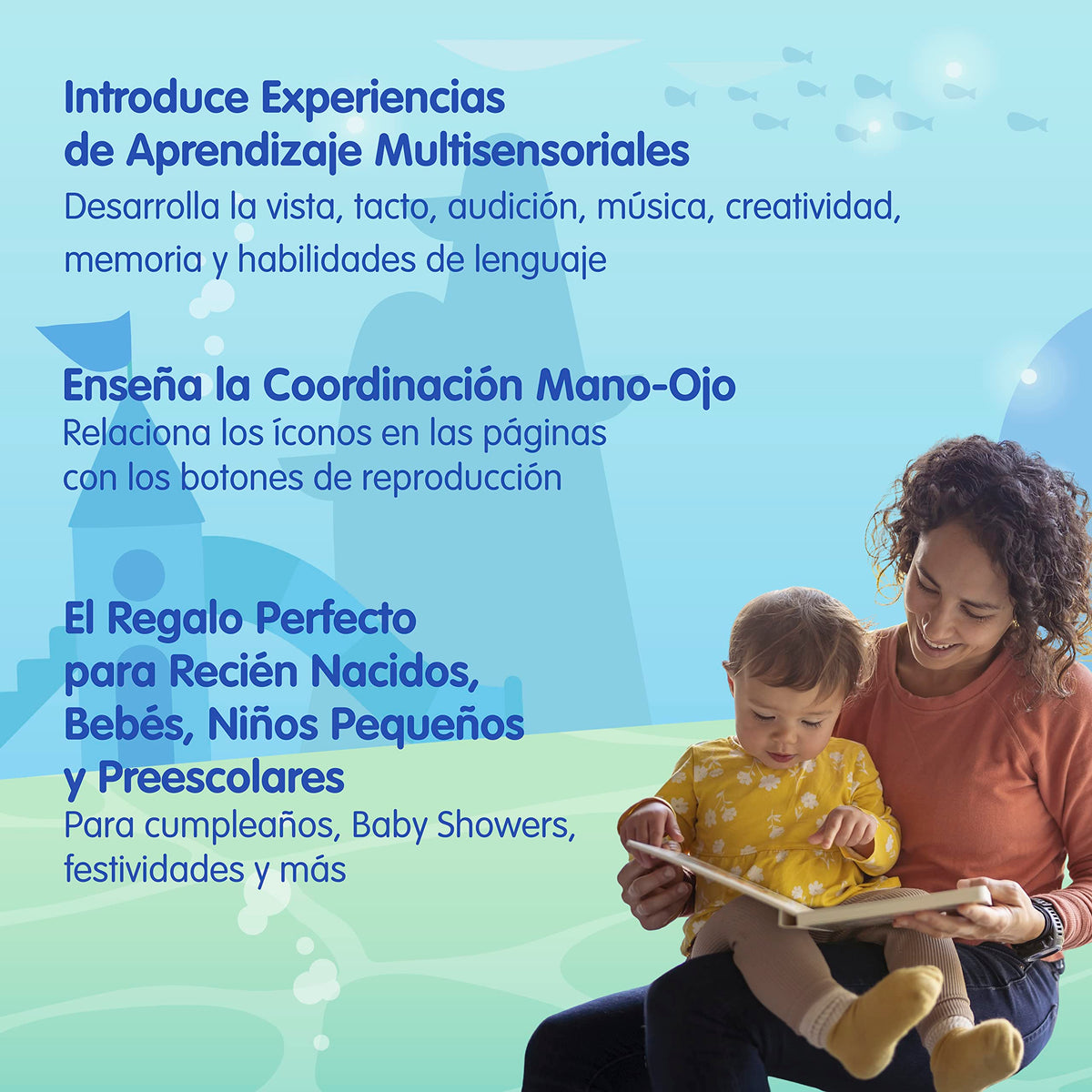 Pinkfong Baby Shark pages open to colorful learning scenes.