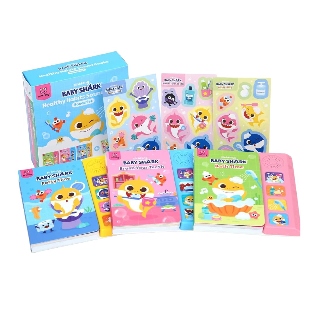 Pinkfong Baby Shark boxed set cover for toddlers and curious minds.
