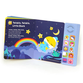 Pinkfong Baby Shark durable non-glare pages withstand active toddler use.