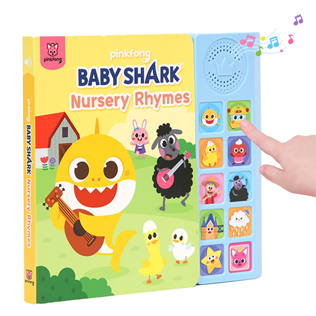 Pinkfong Baby Shark Nursery Rhymes 10-button book for interactive learning and singing